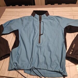 REI Running Jacker Womens Large Blue‎ Quarter Zip Lightweight